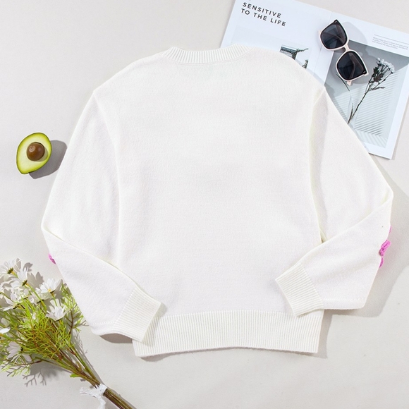 Petal Path Knit Sweater - Pink - Picture 7 of 9